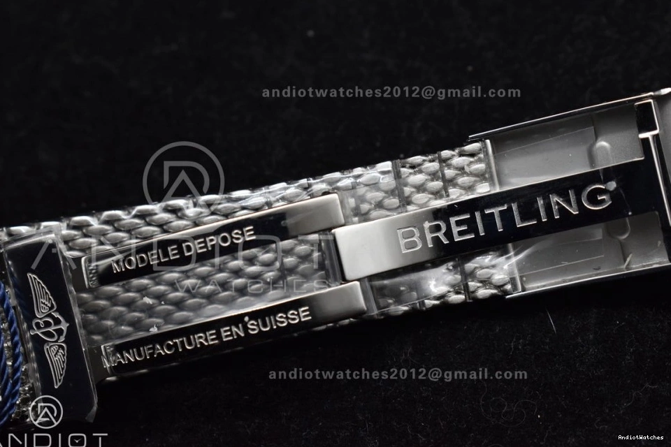 Dial 42mm SS Ceramic SS Blue Heritage Fashionable Bezel BLSF Mesh Bracelet 1169 Blue SuperOcean II on A 0402